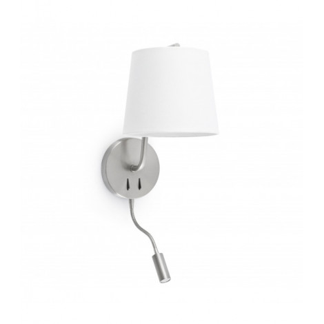 Aplique murale nickel satiné Berni 1 ampoule|Appliques murales|Luminaire Center