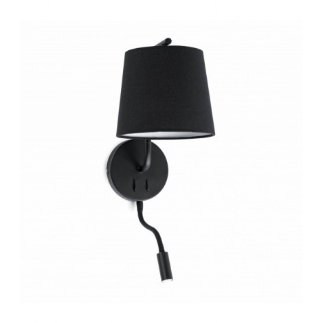 Aplique murale noire Berni 1 ampoule|Appliques murales|Luminaire Center