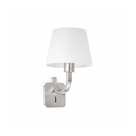 Aplique murale nickel mat Essential 1 ampoule h32 cm|Appliques murales|Luminaire Center