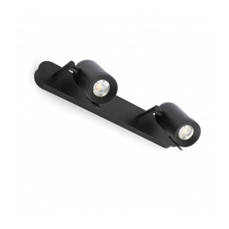 Aplique murale noire Orleans 2 ampoules|Appliques murales|Luminaire Center