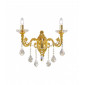 Applique murale en cristal CONTARINI CRYSTAL Or 24 Carats 2 ampoules|Appliques murales|Luminaire Center