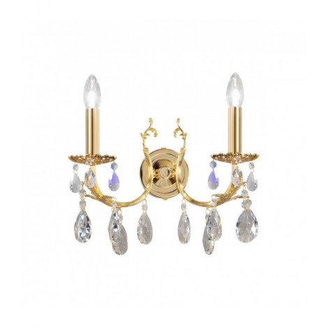 Applique murale en cristal VICTORIA 2 Or 24 Carats 2 ampoules Or|Appliques murales|Luminaire Center