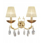 Applique murale en cristal VICTORIA 2 Or 24 Carats 2 ampoules Or Medici|Appliques murales|Luminaire Center
