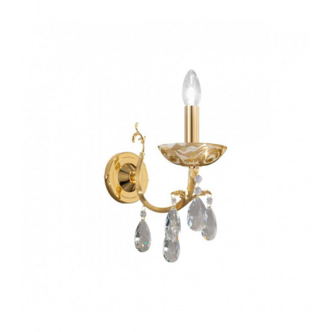 Applique murale en cristal VICTORIA 2 Or 24 Carats 1 ampoule Champagne Aqua|Appliques murales|Luminaire Center