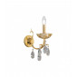 Applique murale en cristal VICTORIA 2 Or 24 Carats 1 ampoule Champagne Aqua|Appliques murales|Luminaire Center