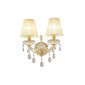 Applique murale en cristal SCHÖNBRUNN Or 24 Carats 2 ampoules Largeur 28 Cm|Appliques murales|Luminaire Center
