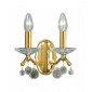 Applique murale en cristal CARMEN 2 Or 24 Carats 2 ampoules Cristal|Appliques murales|Luminaire Center