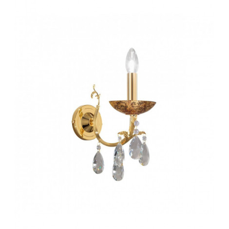 Applique murale classique VICTORIA 2 Or 24 Carats 1 ampoule Hauteur 20 Cm|Appliques murales|Luminaire Center