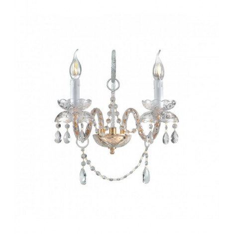 Applique murale en cristal AMARO Or 24 Carats 2 ampoules|Appliques murales|Luminaire Center