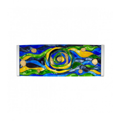 Applique murale design EMOZIONE Or 24 Carats 2 ampoules Bleu Aqua|Appliques murales|Luminaire Center