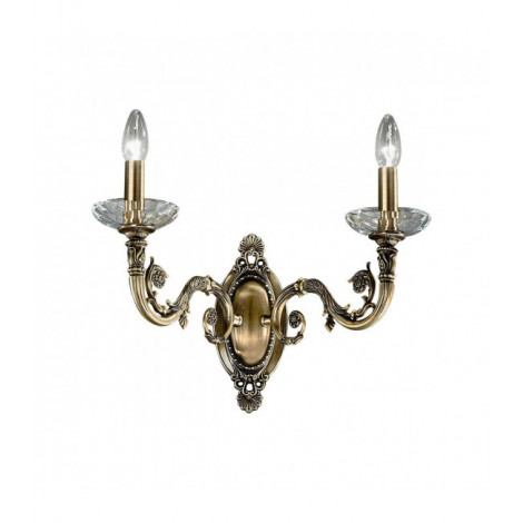 Applique murale classique CONTARINI laiton antique 2 ampoules|Appliques murales|Luminaire Center