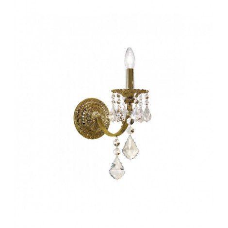 Applique murale en cristal PISANI CRYSTAL laiton antique 1 ampoule|Appliques murales|Luminaire Center