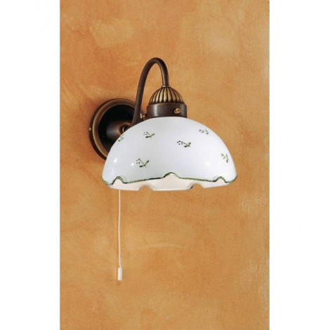 Applique murale cosy NONNA laiton antique 1 ampoule|Appliques murales|Luminaire Center