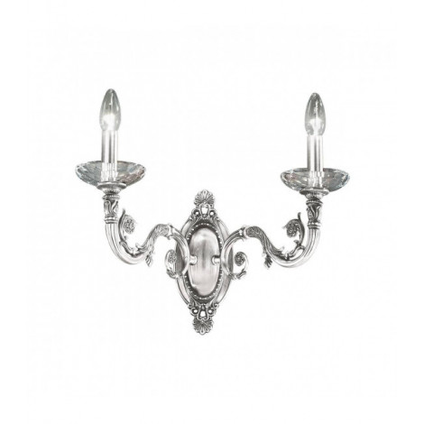 Applique murale classique CONTARINI chrome 2 ampoules|Appliques murales|Luminaire Center