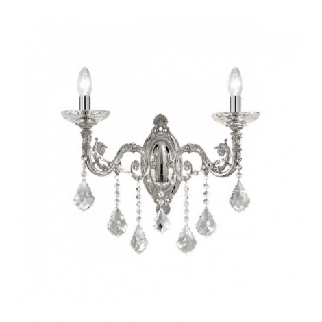 Applique murale en cristal CONTARINI CRYSTAL chrome 2 ampoules|Appliques murales|Luminaire Center