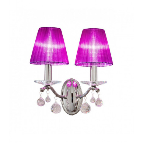 Applique murale en cristal CARMEN 2 chrome 2 ampoules|Appliques murales|Luminaire Center