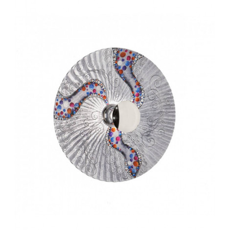 Applique murale design LUNA chrome 1 ampoule Diamètre 54 Cm Argent|Appliques murales|Luminaire Center
