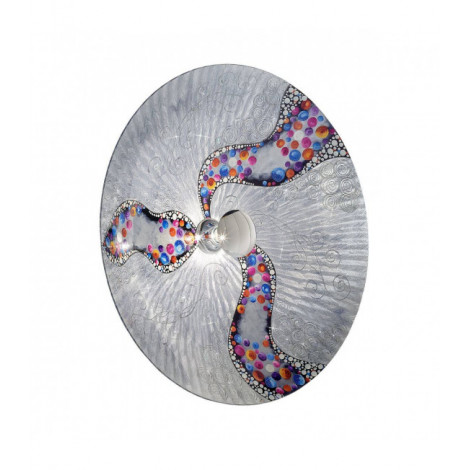 Applique murale design LUNA chrome 1 ampoule Diamètre 89 Cm Argent|Appliques murales|Luminaire Center