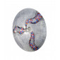 Applique murale design LUNA chrome 1 ampoule Diamètre 89 Cm Argent|Appliques murales|Luminaire Center