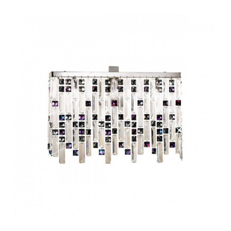 Applique murale design en cristal PRISMA chrome 3 ampoules Hauteur 33 Cm|Appliques murales|Luminaire Center