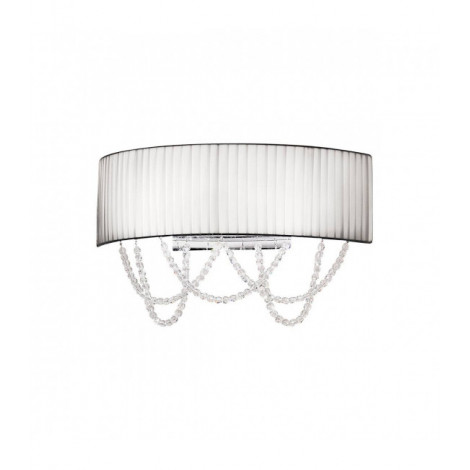 Applique murale design GIOIOSA chrome 2 ampoules Blanc|Appliques murales|Luminaire Center