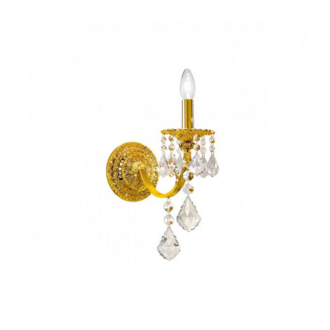 Applique murale en cristal PISANI CRYSTAL or Français 1 ampoule|Appliques murales|Luminaire Center