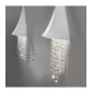Applique murale design en cristal FONTE DI LUCE blanc mat 1 ampoule|Appliques murales|Luminaire Center