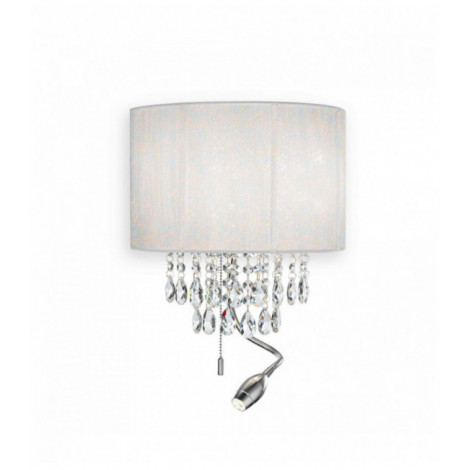 Applique murale Blanche en cristal OPERA 3 ampoules|Appliques murales|Luminaire Center