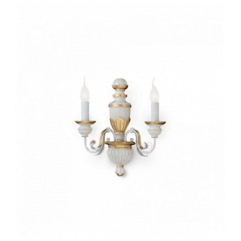 Applique murale Blanche antique FIRENZE 2 ampoules|Appliques murales|Luminaire Center