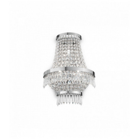 Applique murale Chromée en cristal CAESAR 3 ampoules|Appliques murales|Luminaire Center