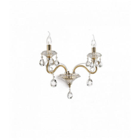 Applique murale Dorée en cristal NEGRESCO 2 ampoules|Appliques murales|Luminaire Center