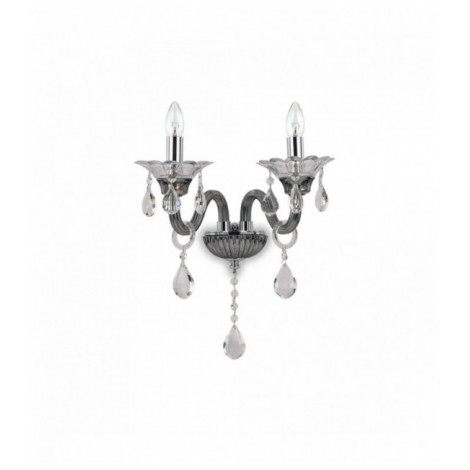 Applique murale Grise en cristal COLOSSAL 2 ampoules|Appliques murales|Luminaire Center