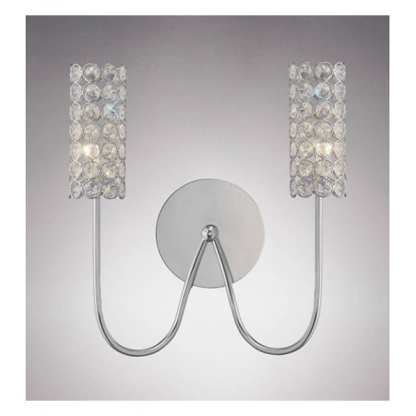 Applique murale Martina 2 Ampoules chrome poli/cristal|Appliques murales|Luminaire Center