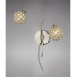 Applique murale Apollo 2 Ampoules nickel satiné/cristal|Appliques murales|Luminaire Center