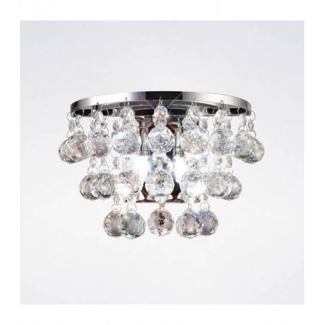 Applique murale Atla 2 Ampoules avec interrupteur chrome poli/cristal|Appliques murales|Luminaire Center