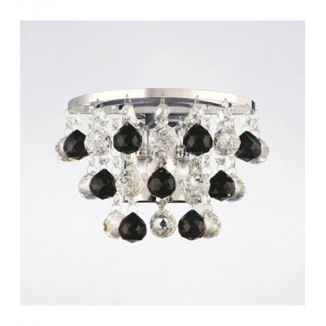 Applique murale Atla avec interrupteur 2 Ampoules chrome poli/cristal|Appliques murales|Luminaire Center