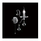Applique murale Zinta avec interrupteur 1 Ampoule chrome poli/cristal|Appliques murales|Luminaire Center