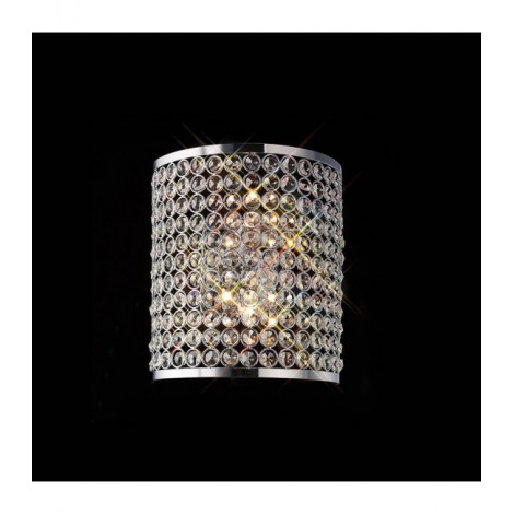 Applique murale Ava Rectangle 2 Ampoules chrome poli/cristal|Appliques murales|Luminaire Center