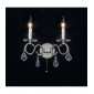 Applique murale Torino avec interrupteur 2 Ampoules chrome poli/cristal|Appliques murales|Luminaire Center