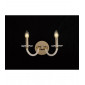 Applique murale Elena avec interrupteur 2 Ampoules doré/cristal|Appliques murales|Luminaire Center
