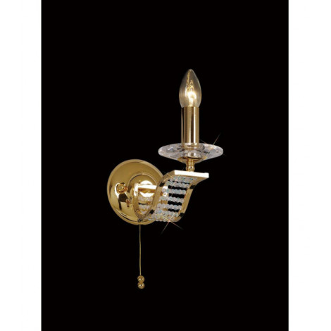 Applique murale Niobe 1 Ampoule doré/cristal|Appliques murales|Luminaire Center