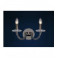 Applique murale Elena avec interrupteur 2 Ampoules chrome noir/cristal|Appliques murales|Luminaire Center