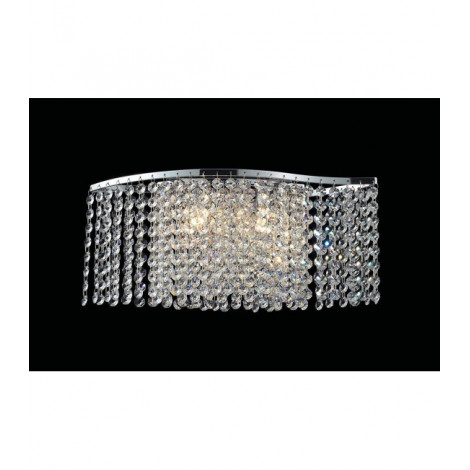 Applique murale Fabio avec interrupteur 2 Ampoules chrome poli/cristal|Appliques murales|Luminaire Center