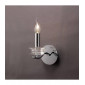 Applique murale Nydia avec interrupteur 1 Ampoule chrome poli/cristal|Appliques murales|Luminaire Center