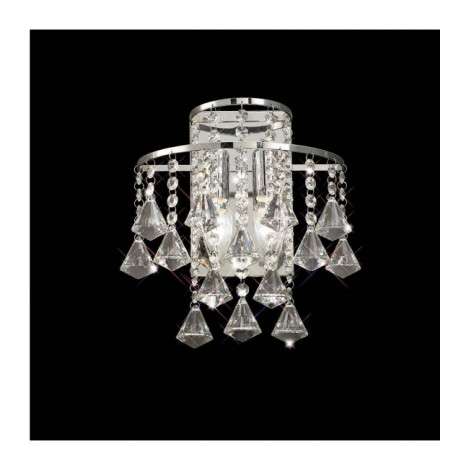 Applique murale Inina avec interrupteur 2 Ampoules chrome poli/cristal|Appliques murales|Luminaire Center