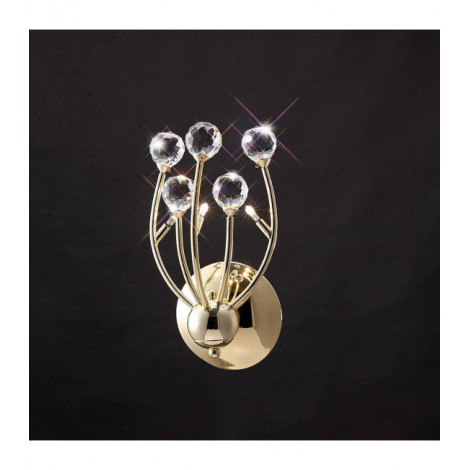 Applique murale Xeena avec interrupteur 3 Ampoules doré/cristal|Appliques murales|Luminaire Center