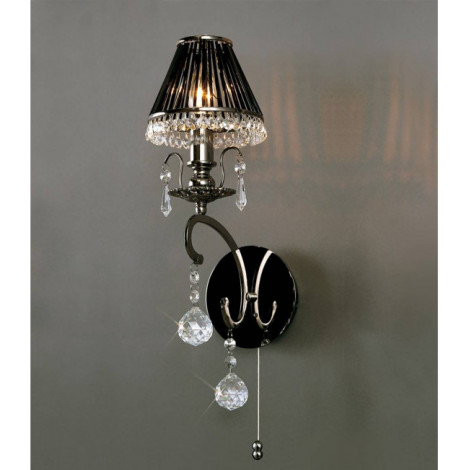 Applique murale Pescara 1 Ampoule chrome noir/cristal|Appliques murales|Luminaire Center