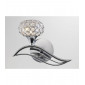 Applique murale Leimo avec interrupteur 1 Ampoule Left chrome poli/cristal|Appliques murales|Luminaire Center