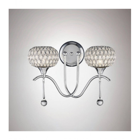 Applique murale Chelsie 2 Ampoules Polished/verre transparent|Appliques murales|Luminaire Center