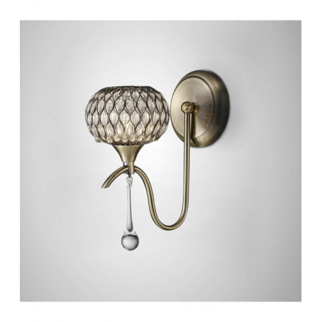 Applique murale Chelsie 1 Ampoule laiton antique/verre transparent|Appliques murales|Luminaire Center